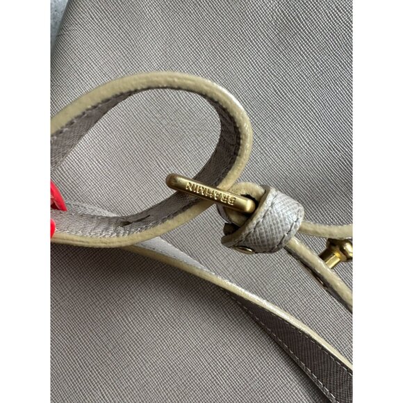 BRAHMIN Womens Taupe Beige Leather Crossbody Bag - Picture 7 of 12